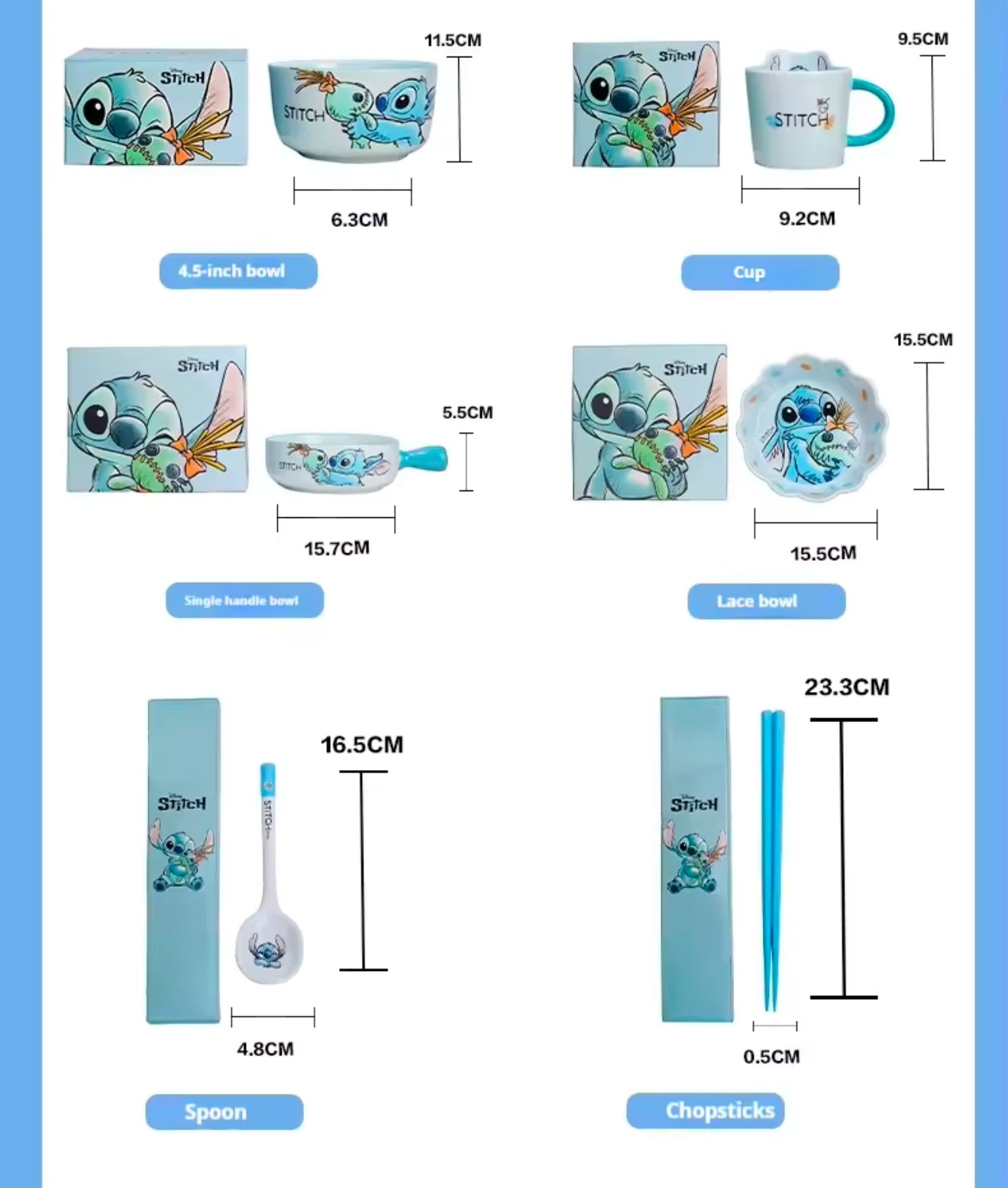 Disney Stitch Geschirrset