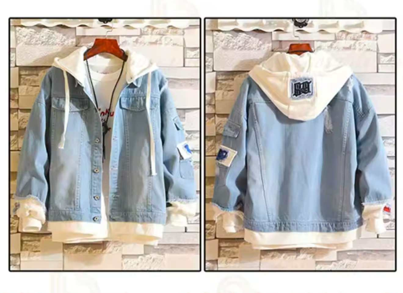 Stitch Denim Jean Jacke