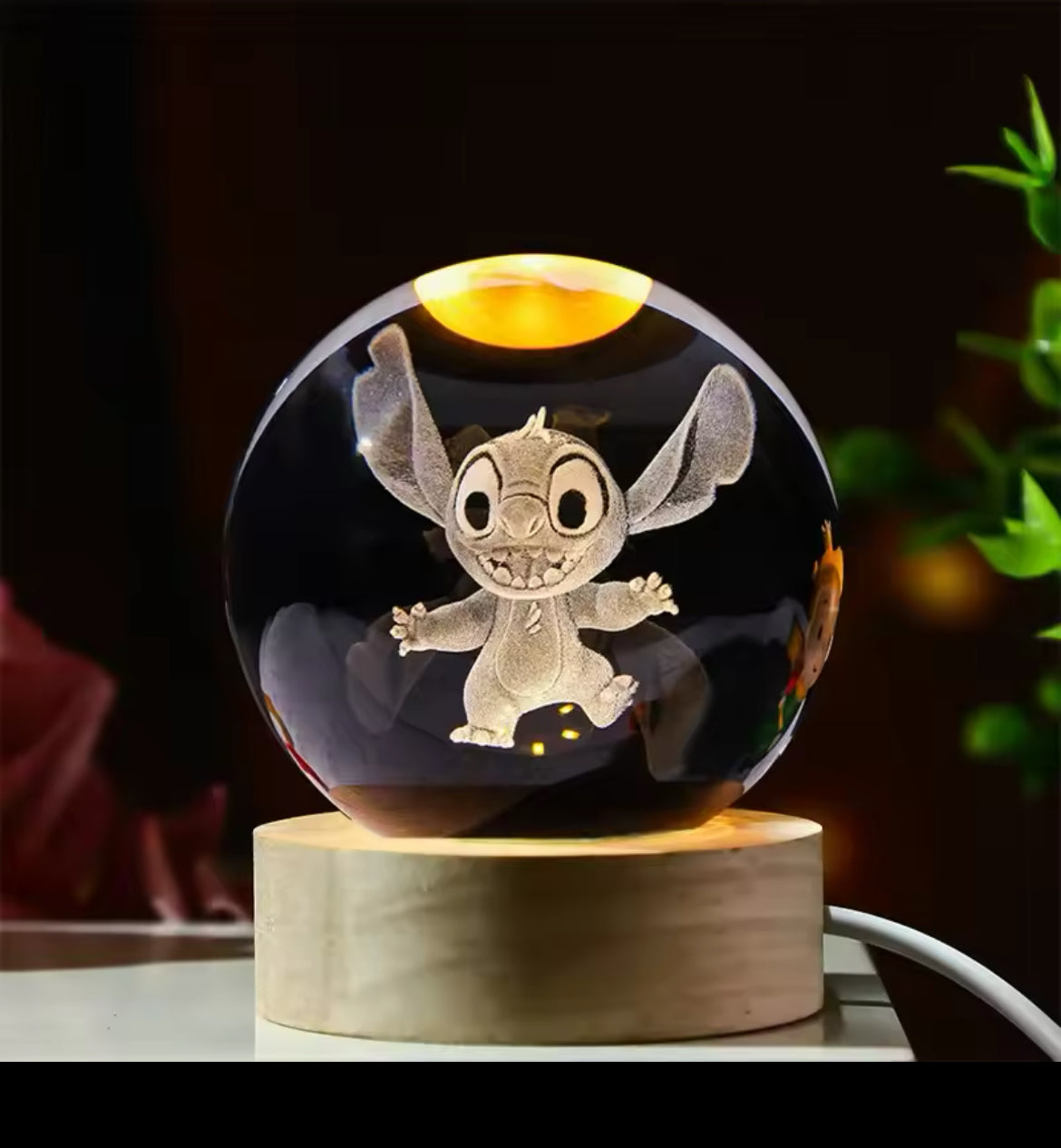 Stitch 3D Kristallkugel (Nachtlicht)
