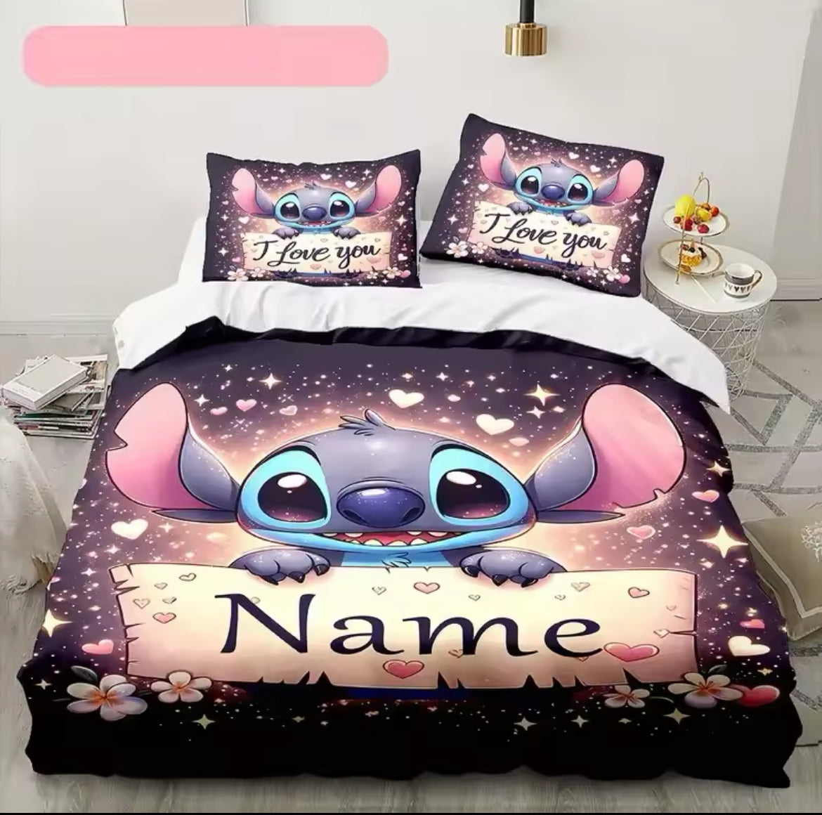 Stitch Bettwäsche 3 Set (Personalisierbar mit Name)