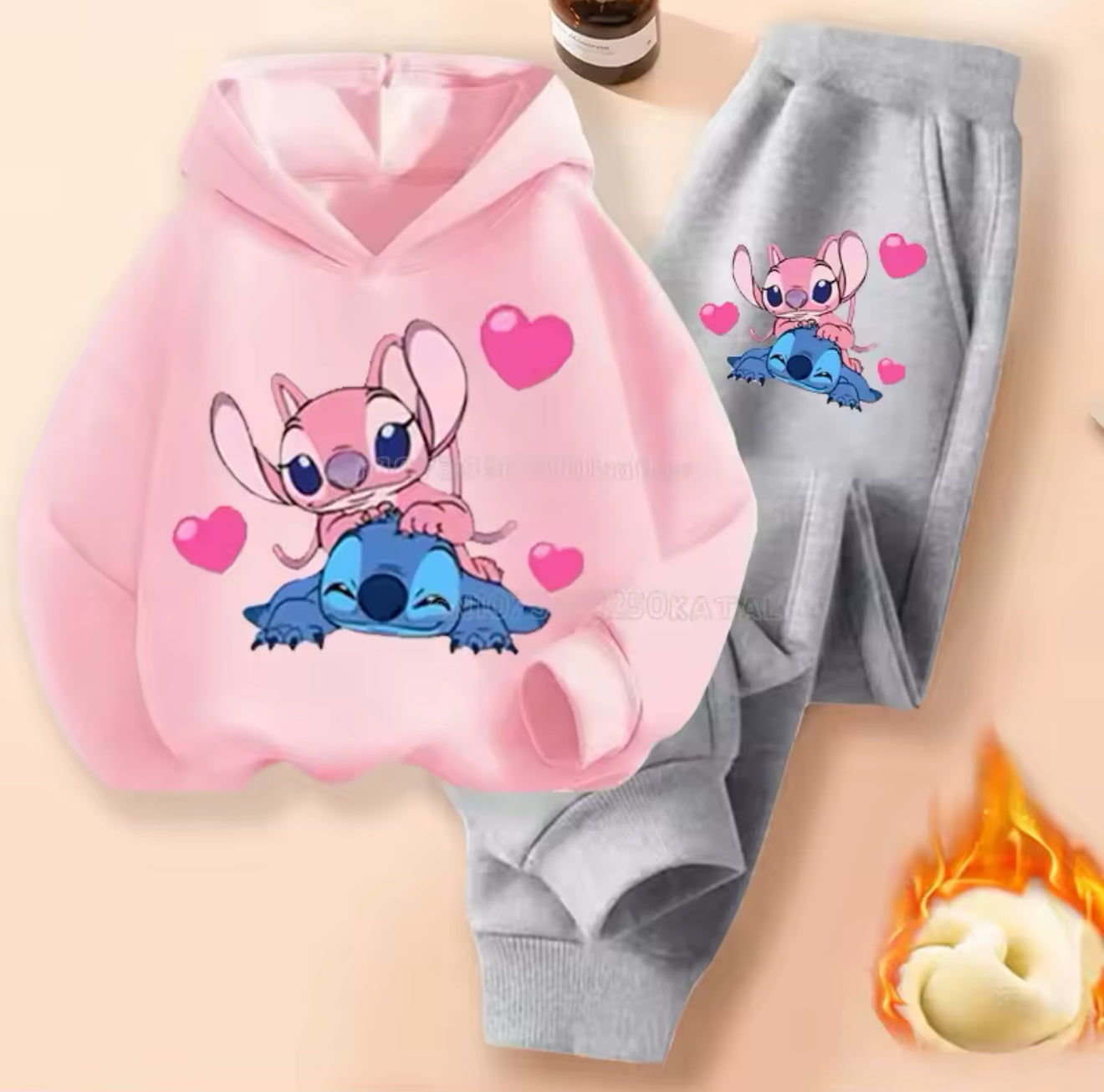 Stitch Fleece-Hoodie & Jogginghose (2-teilig)