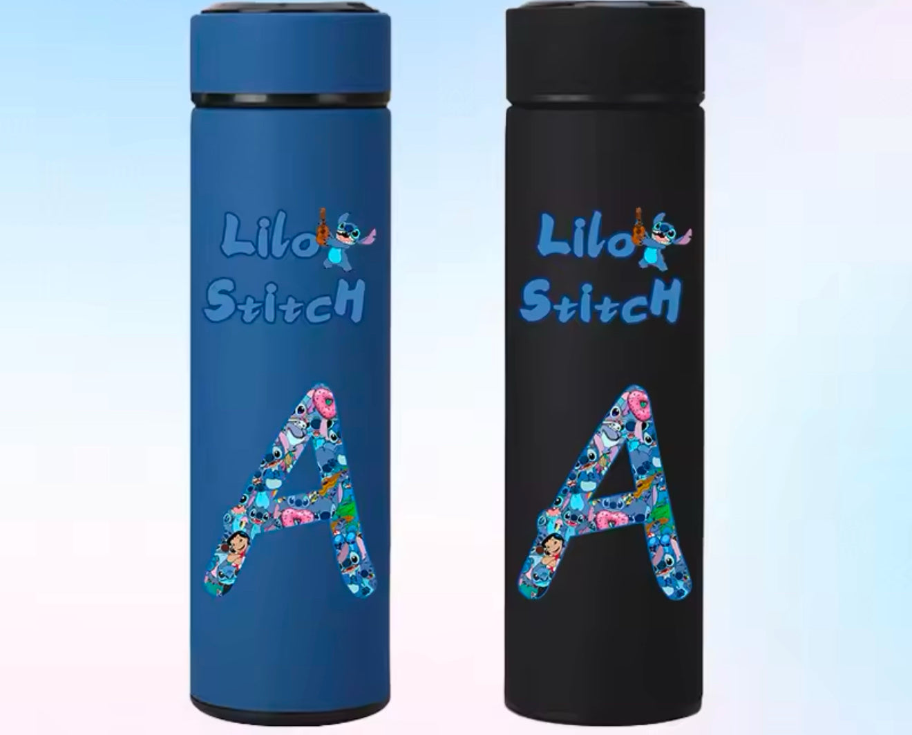 Personalisierbare Lilo & Stitch Thermosflasche A-Z