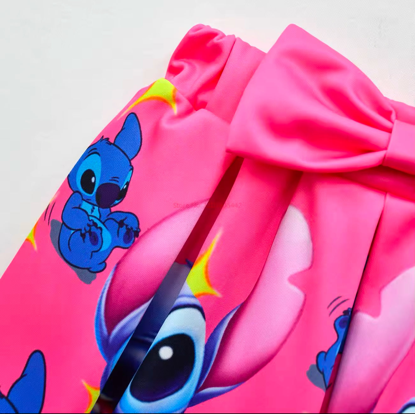 Stitch Kinder-Set Shirt/Faltenrock/Tasche