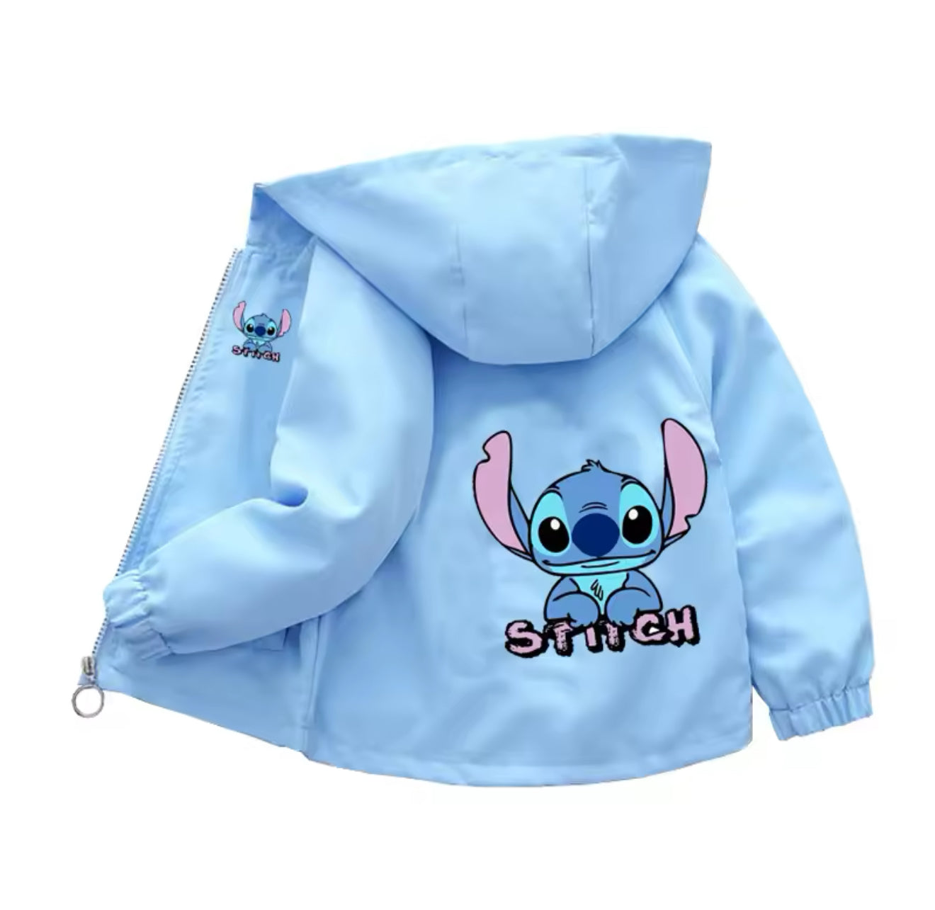 Stitch New Boys & Girls Jacket - Cartoon Stitch Windbreaker