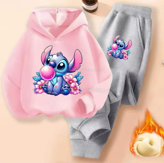 Stitch Fleece-Hoodie & Jogginghose (2-teilig)