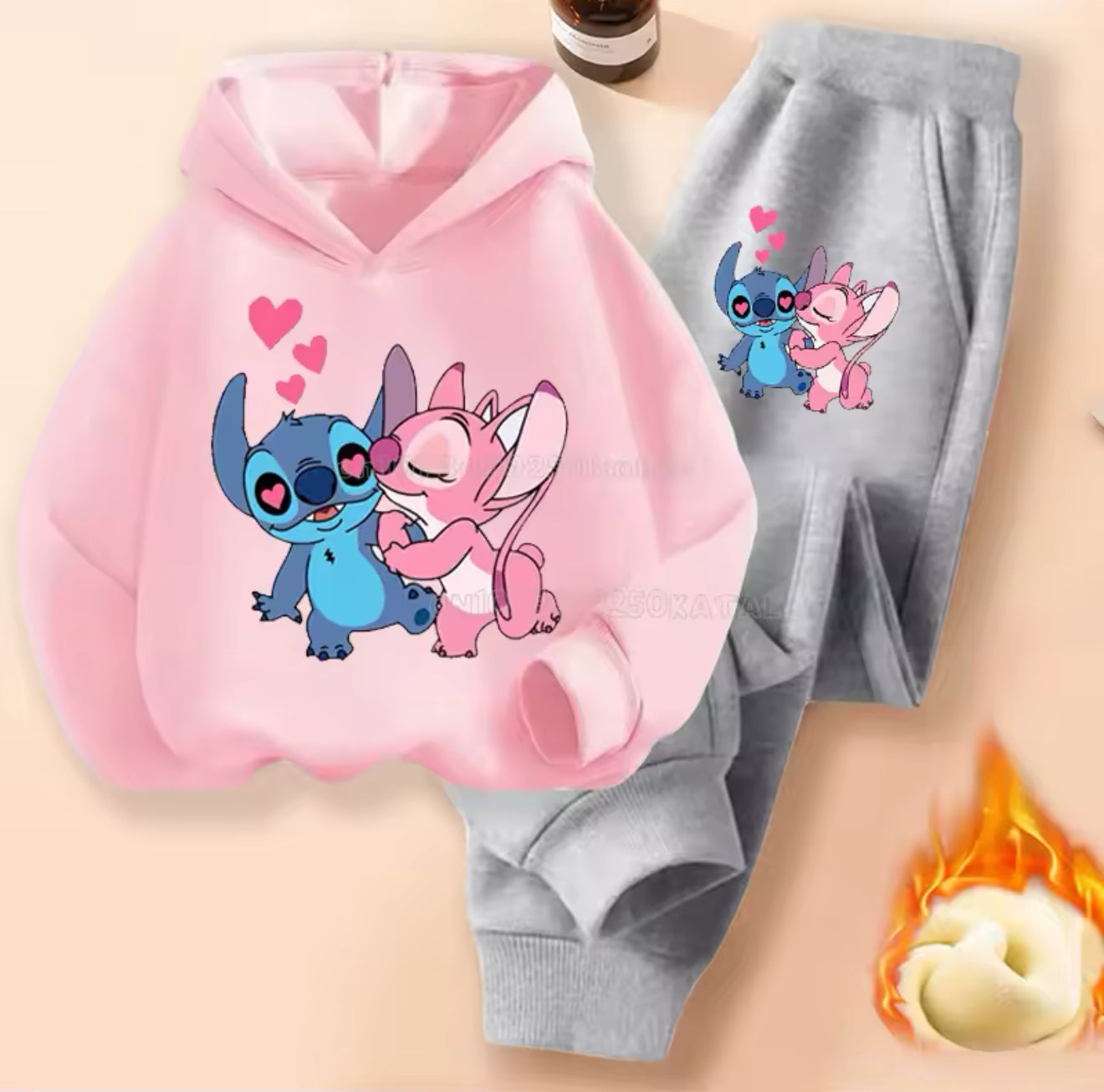 Stitch Fleece-Hoodie & Jogginghose (2-teilig)