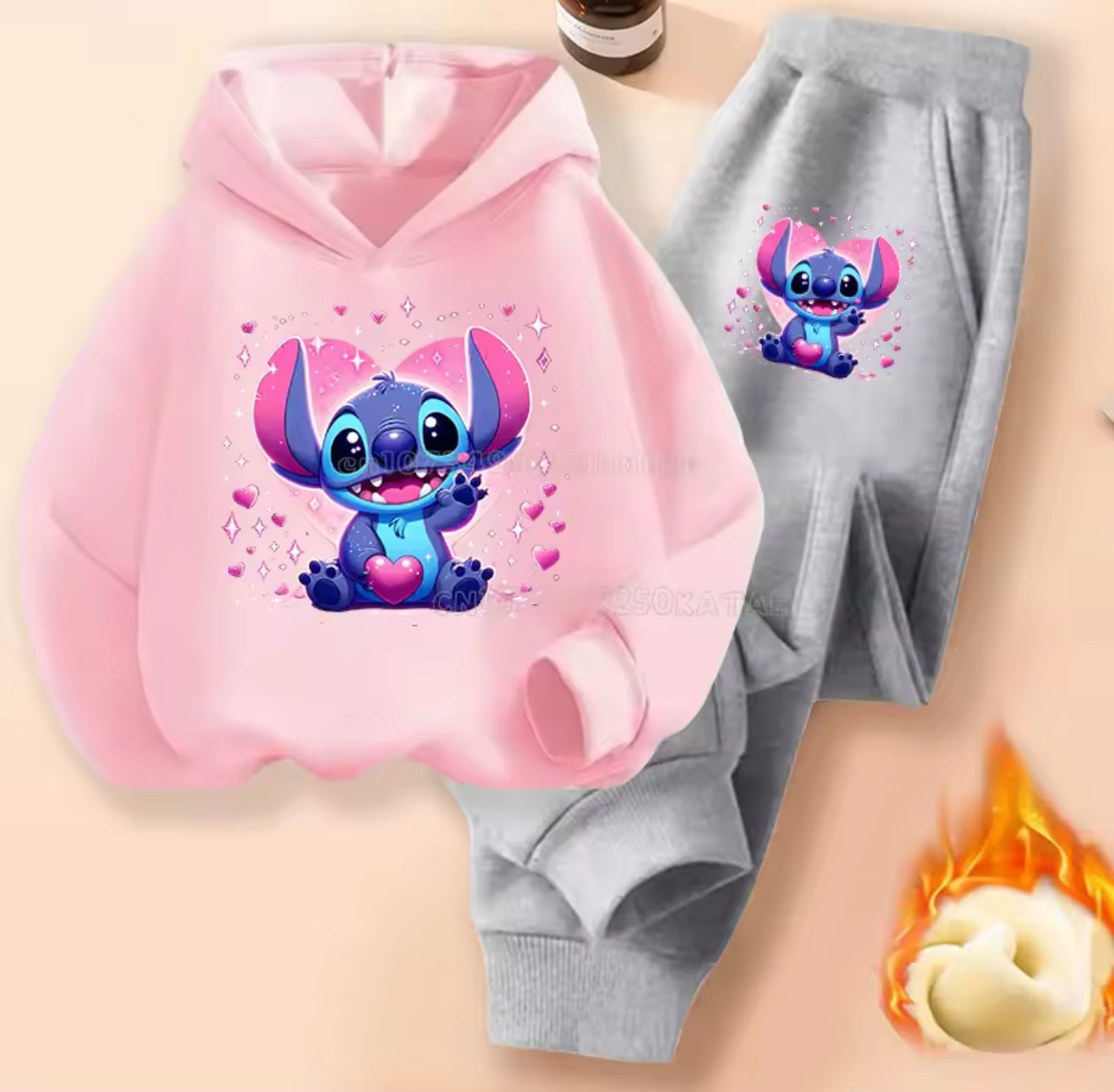 Stitch Fleece-Hoodie & Jogginghose (2-teilig)